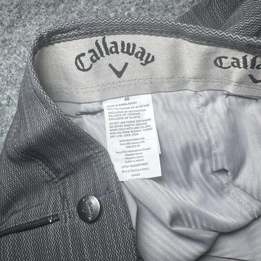 Callaway Performance Golf Shorts Caviar Gray Men 40 Opti-Dri Media Pocket NWT